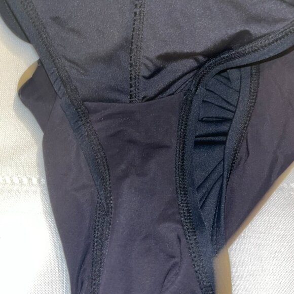 La Blanca Island Goddess Mid-Waist Sash Band Bottom in Black Size 8 - Picture 5 of 6